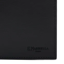 E.Marinella Portafogli|PORTAFOGLIO ORIZZONTALE NERO In pelle liscia