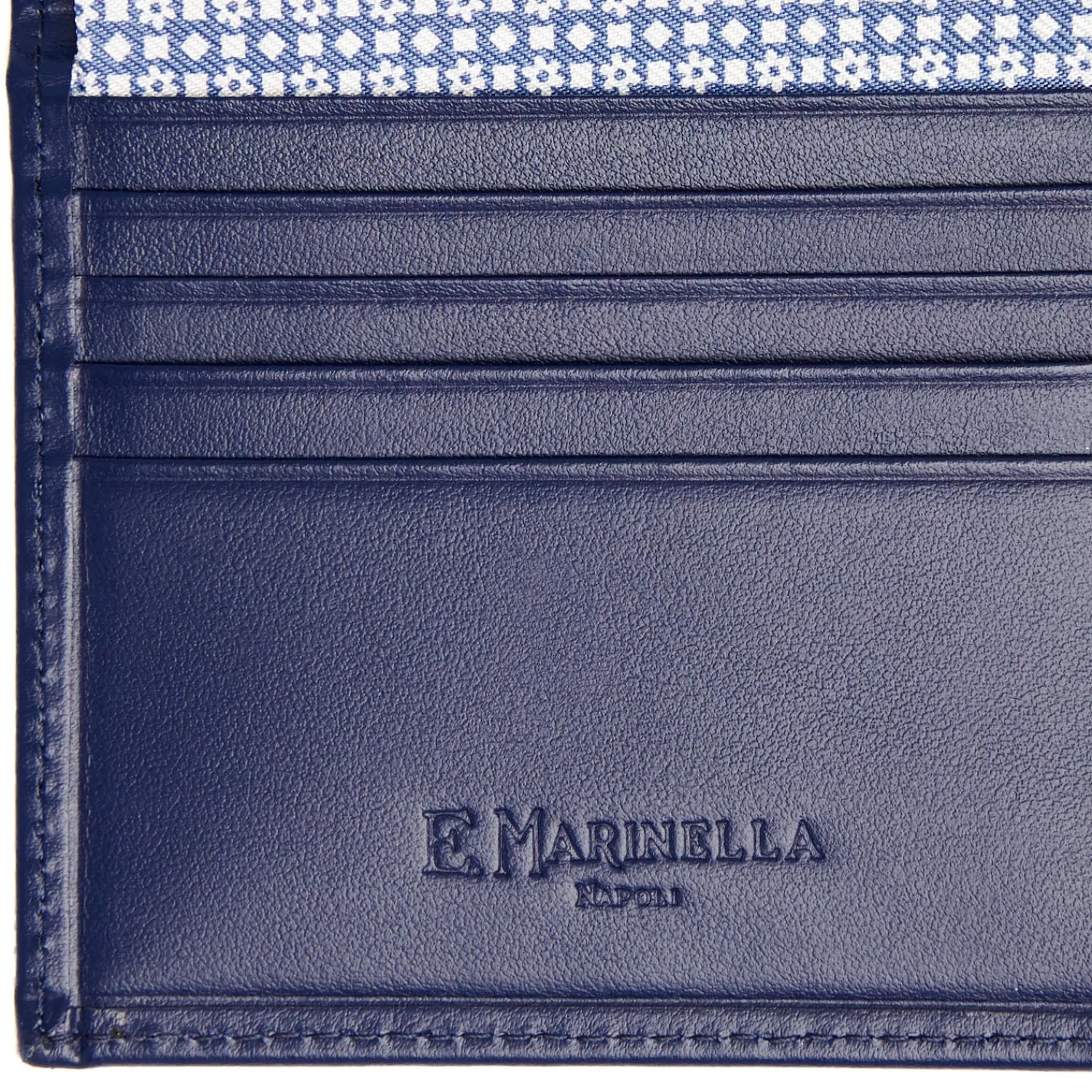E.Marinella Portafogli|PORTAFOGLIO PICCOLO AZZURRO POLVERE In seta e pelle