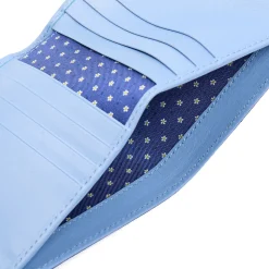 E.Marinella Portafogli|PORTAFOGLIO PICCOLO BLU In seta e pelle