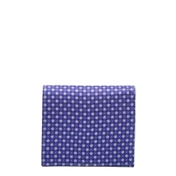 E.Marinella Portafogli|PORTAFOGLIO PICCOLO BLU In seta e pelle