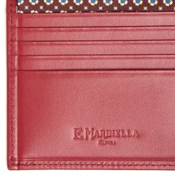 E.Marinella Portafogli|PORTAFOGLIO PICCOLO BORDEAUX In seta e pelle