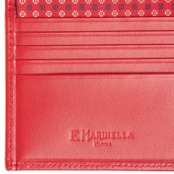 E.Marinella Portafogli|PORTAFOGLIO PICCOLO ROSSO In seta e pelle