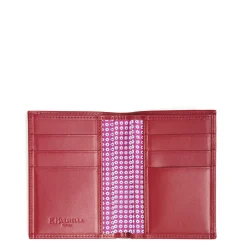 E.Marinella Portafogli|PORTAFOGLIO VERTICALE FUCSIA In seta e pelle