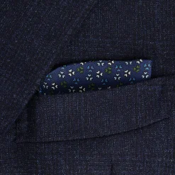 E.Marinella Portaocchiali In Seta|Portaocchiali In Seta|PORTAOCCHIALI BLUETTE In seta stampata a mano