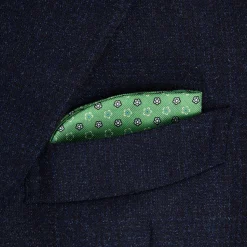 E.Marinella Portaocchiali In Seta|Portaocchiali In Seta|PORTAOCCHIALI VERDE CHIARO In seta stampata a mano