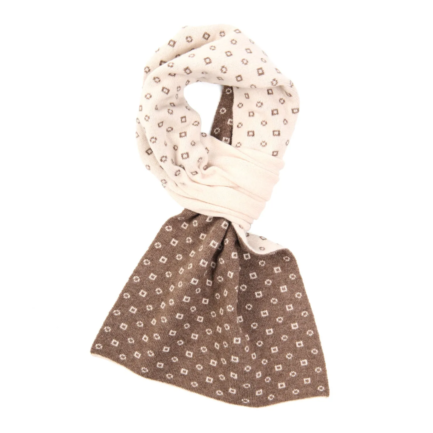 E.Marinella Scaldacollo|SCALDACOLLO BEIGE MICROFANTASIA In cashmere