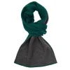 E.Marinella Scaldacollo|SCALDACOLLO BICOLORE VERDE E GRIGIO SCURO IN CASHMERE Tinta unita