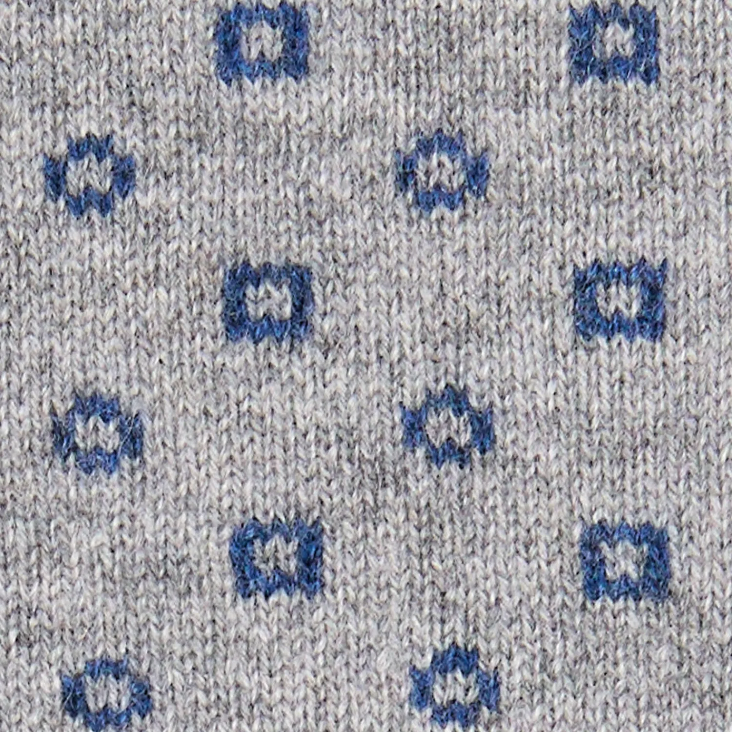 E.Marinella Scaldacollo|SCALDACOLLO BLU E GRIGIO MICROFANTASIA In cashmere