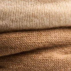 E.Marinella Scaldacollo|SCALDACOLLO CAMMELLO E GRIGIO CHIARO DOPPIO INTRECCIO In cashmere