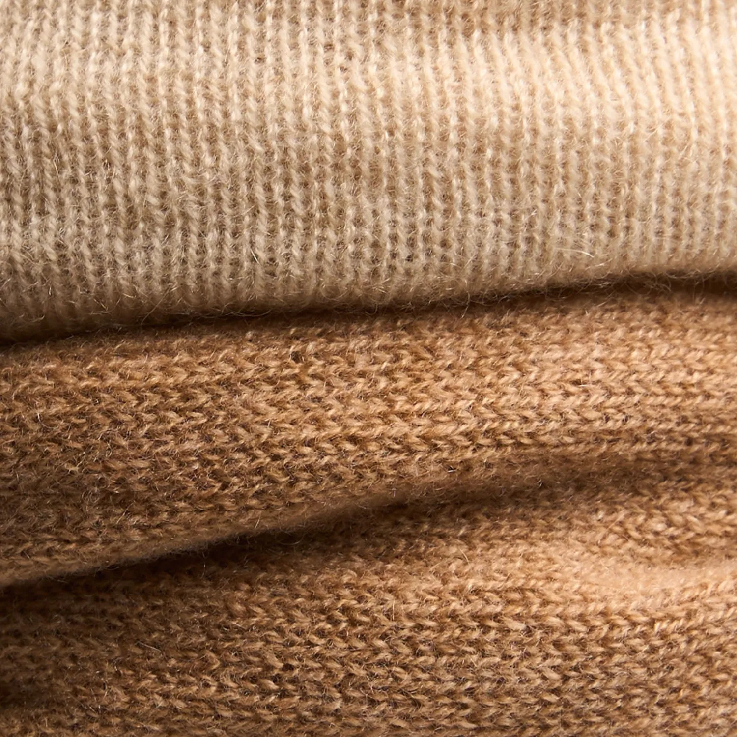 E.Marinella Scaldacollo|SCALDACOLLO CAMMELLO E GRIGIO CHIARO DOPPIO INTRECCIO In cashmere