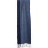 E.Marinella Sciarpe Invernali|Sciarpe Invernali|SCIARPA BICOLOR BLU IN LANA E CASHMERE Tinta unita