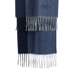 E.Marinella Sciarpe Invernali|Sciarpe Invernali|SCIARPA BICOLOR BLU IN LANA E CASHMERE Tinta unita