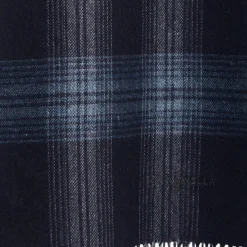 E.Marinella Sciarpe Invernali|Sciarpe Invernali|SCIARPA BICOLOR BLU SCURO IN SETA E CASHMERE Check