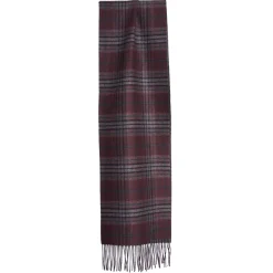 E.Marinella Sciarpe Invernali|Sciarpe Invernali|SCIARPA BICOLOR BORDEAUX IN SETA E CASHMERE Check