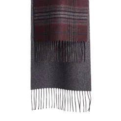 E.Marinella Sciarpe Invernali|Sciarpe Invernali|SCIARPA BICOLOR BORDEAUX IN SETA E CASHMERE Check