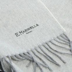 E.Marinella Sciarpe Invernali|Sciarpe Invernali|SCIARPA BICOLOR GRIGIO CHIARO IN LANA E CASHMERE Tinta unita