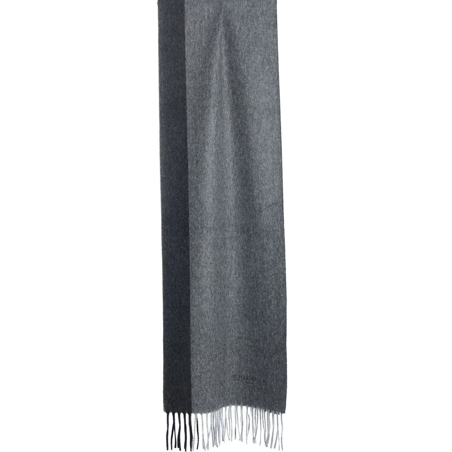 E.Marinella Sciarpe Invernali|Sciarpe Invernali|SCIARPA BICOLOR GRIGIO SCURO IN LANA E CASHMERE Tinta unita