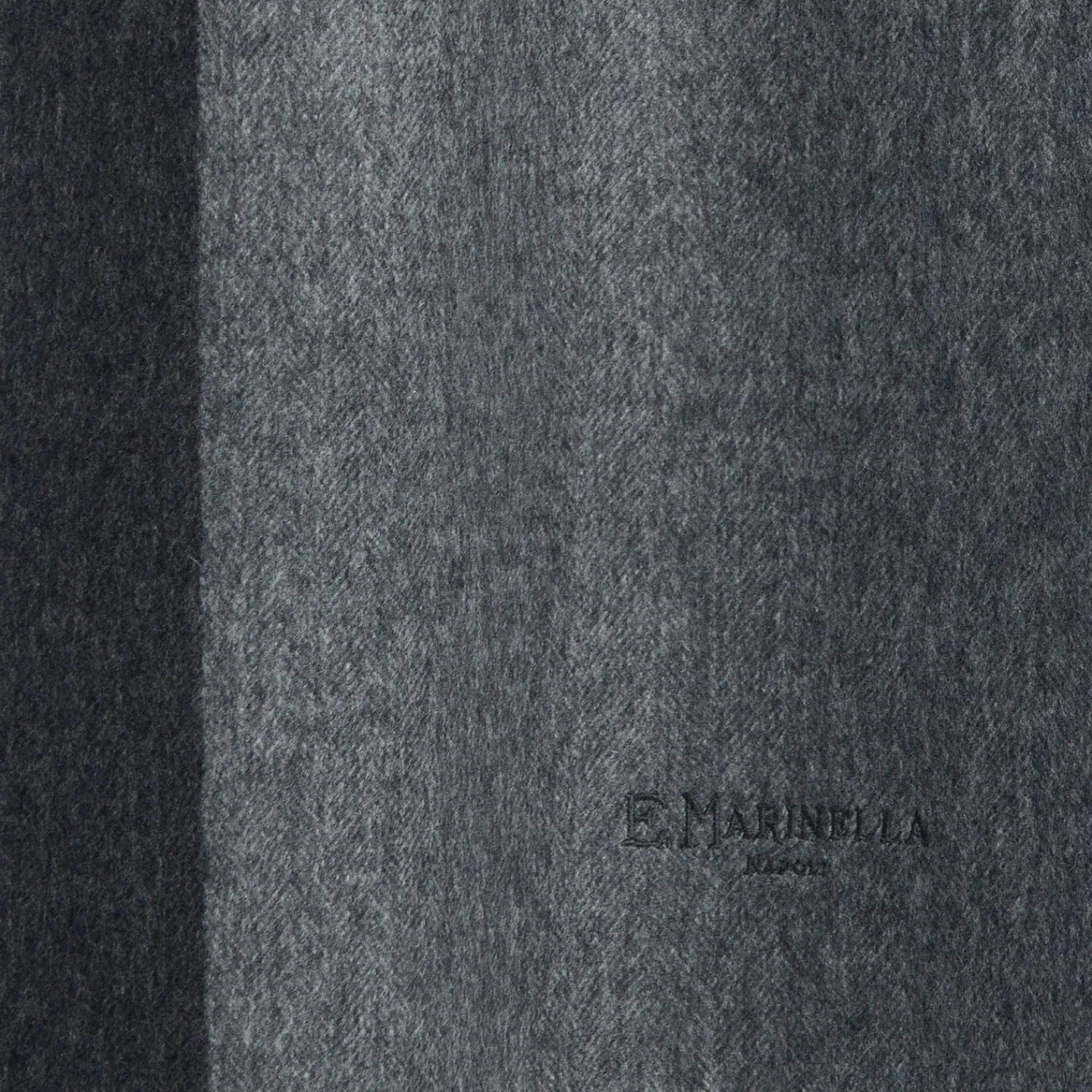 E.Marinella Sciarpe Invernali|Sciarpe Invernali|SCIARPA BICOLOR GRIGIO SCURO IN LANA E CASHMERE Tinta unita