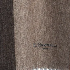E.Marinella Sciarpe Invernali|Sciarpe Invernali|SCIARPA BICOLOR MARRONE IN LANA E CASHMERE Tinta unita