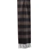 E.Marinella Sciarpe Invernali|Sciarpe Invernali|SCIARPA BICOLOR MARRONE IN SETA E CASHMERE Check