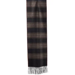 E.Marinella Sciarpe Invernali|Sciarpe Invernali|SCIARPA BICOLOR MARRONE IN SETA E CASHMERE Check