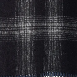 E.Marinella Sciarpe Invernali|Sciarpe Invernali|SCIARPA BICOLOR NERA IN SETA E CASHMERE Check