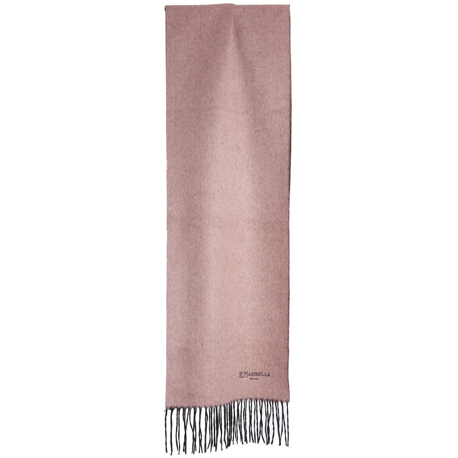 E.Marinella Sciarpe Invernali|Sciarpe Invernali|SCIARPA BICOLOR ROSA E MARRONE SCURO IN SETA E CASHMERE Tinta unita