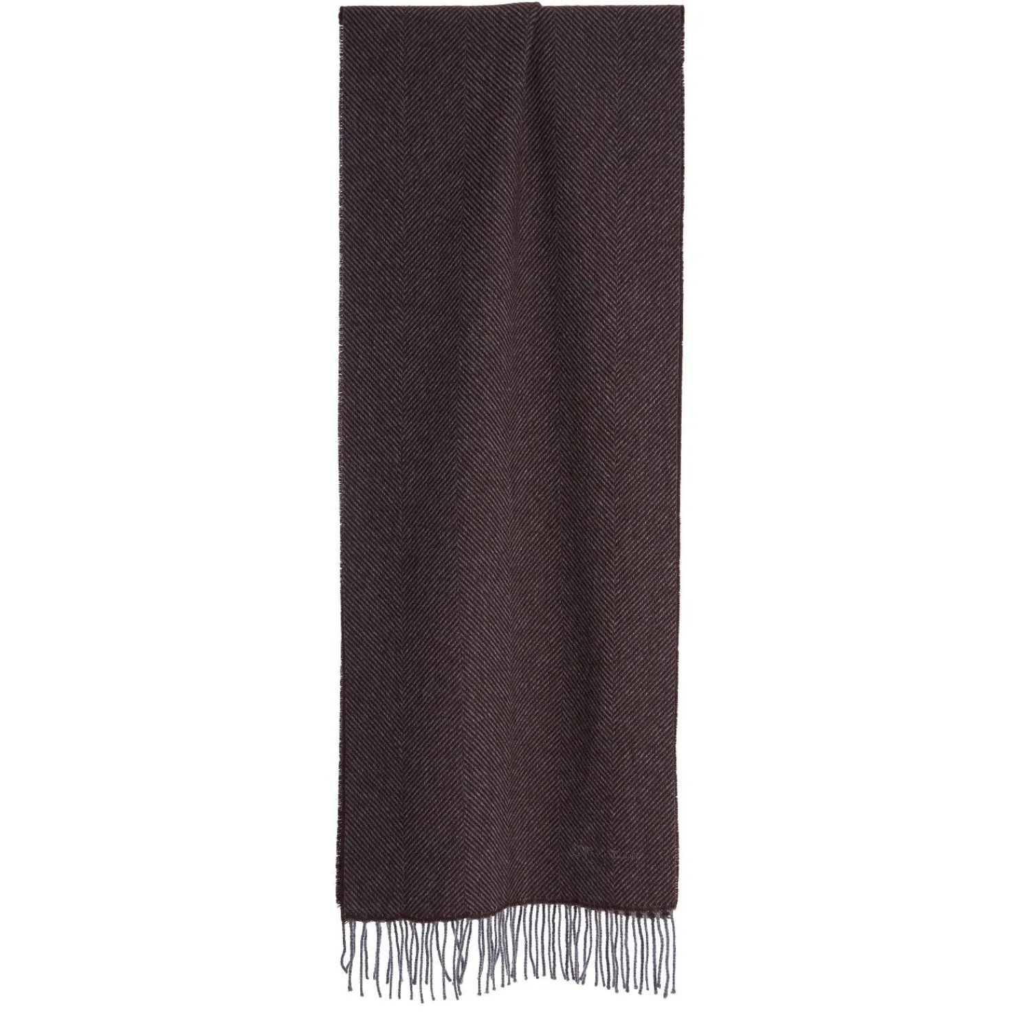 E.Marinella Sciarpe Invernali|SCIARPA COLOR MARRONE SCURO In cashmere