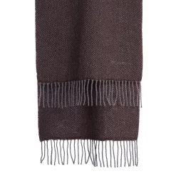 E.Marinella Sciarpe Invernali|SCIARPA COLOR MARRONE SCURO In cashmere