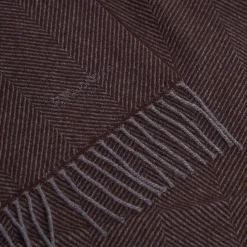 E.Marinella Sciarpe Invernali|SCIARPA COLOR MARRONE SCURO In cashmere