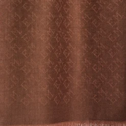 E.Marinella Sciarpe Invernali|Sciarpe Invernali|SCIARPA LOGO EM MARRONE CHIARO In lana e cashmere