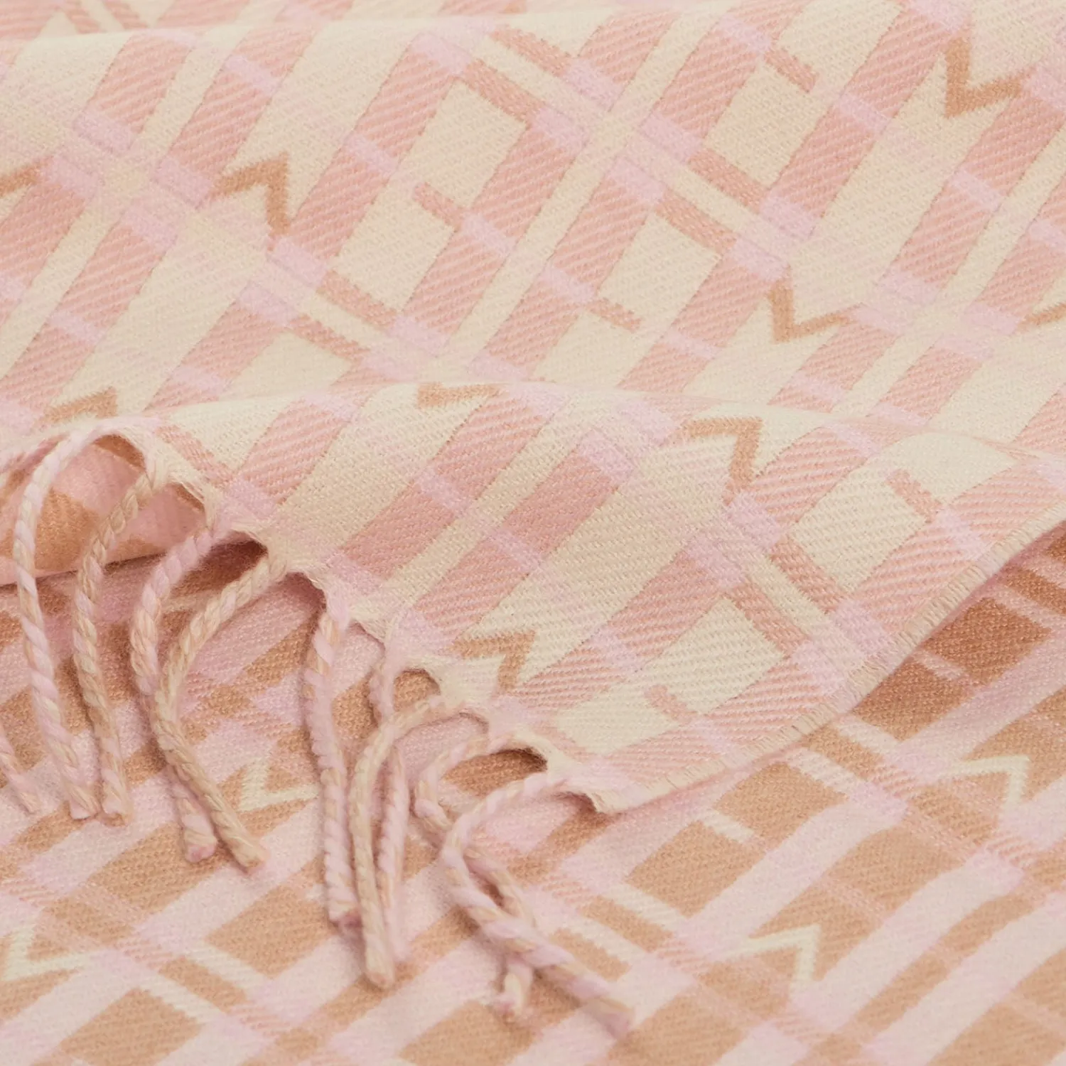 E.Marinella Sciarpe Invernali|SCIARPA LOGO EM ROSA In lana