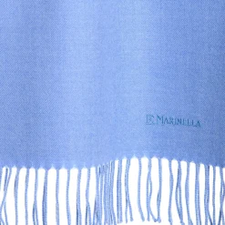 E.Marinella Sciarpe Invernali|SCIARPA TINTA UNITA AZZURRA In lana