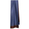 E.Marinella Sciarpe In Seta|SCIARPA TUBOLARE AZZURRO POLVERE IN SETA TWILL Classic daisy
