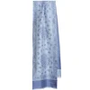 E.Marinella Sciarpe In Seta|SCIARPA TUBOLARE AZZURRO POLVERE IN SETA TWILL Paisley