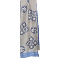 E.Marinella Sciarpe In Seta|Sciarpe In Seta|SCIARPA TUBOLARE BEIGE IN SETA TWILL Busy pattern