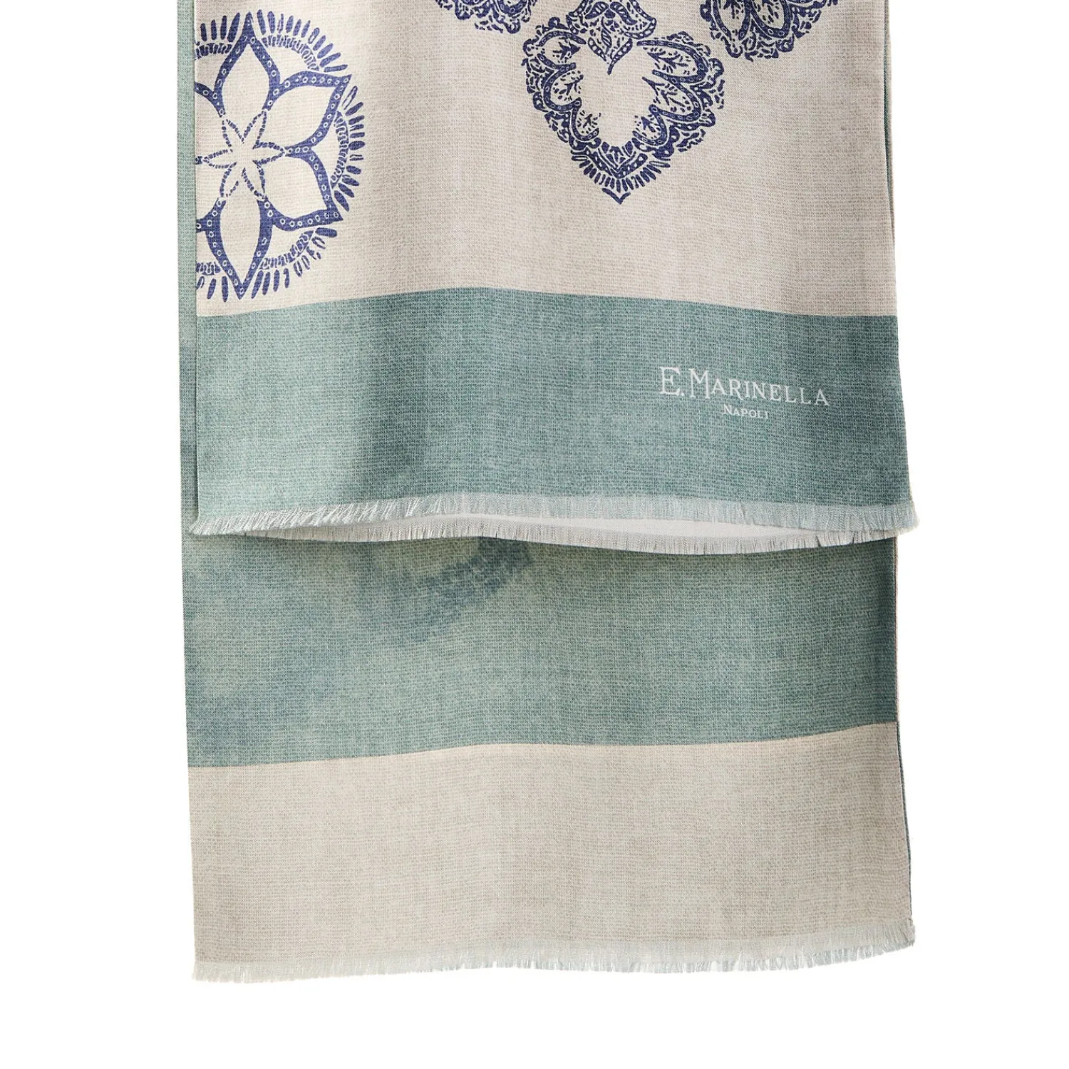 E.Marinella Sciarpe In Seta|SCIARPA TUBOLARE BEIGE IN SETA TWILL Busy pattern