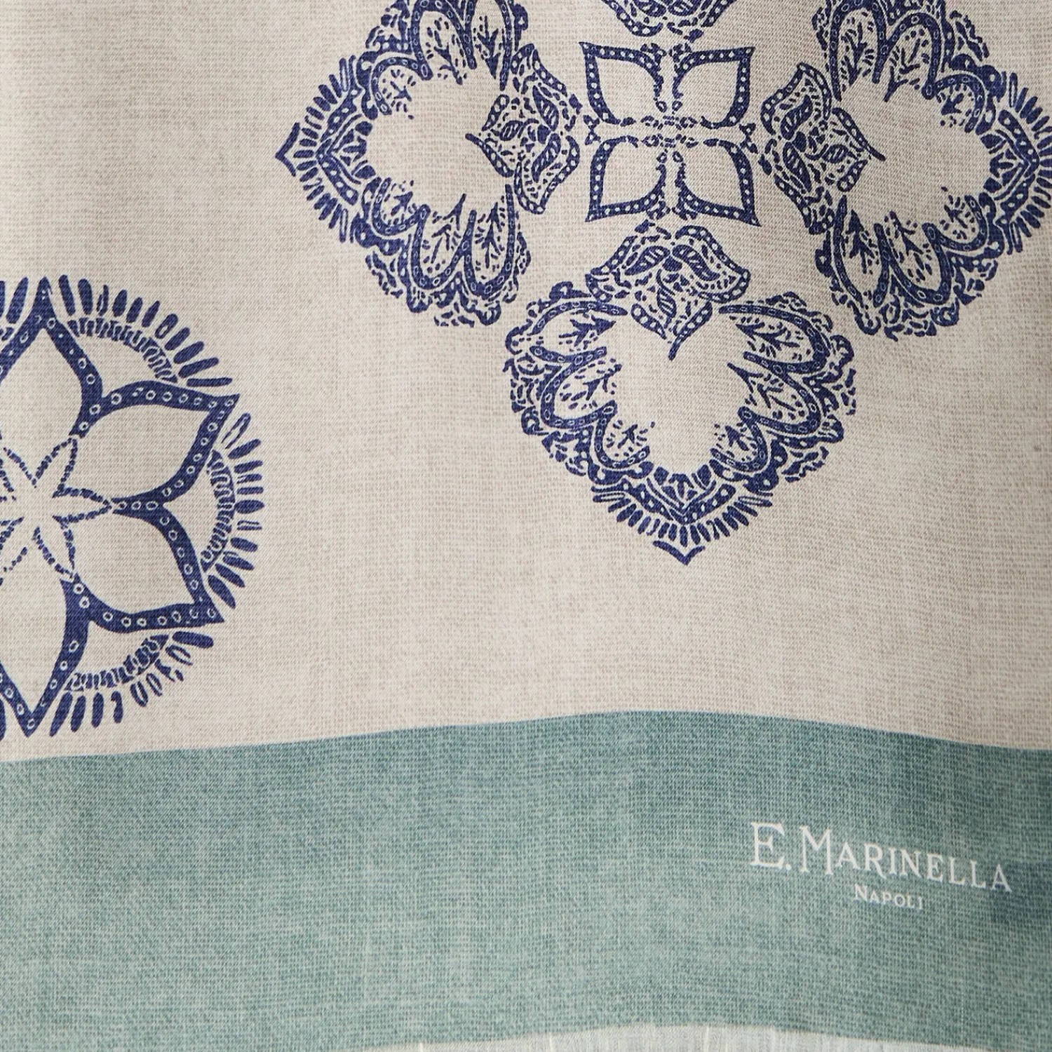 E.Marinella Sciarpe In Seta|SCIARPA TUBOLARE BEIGE IN SETA TWILL Busy pattern