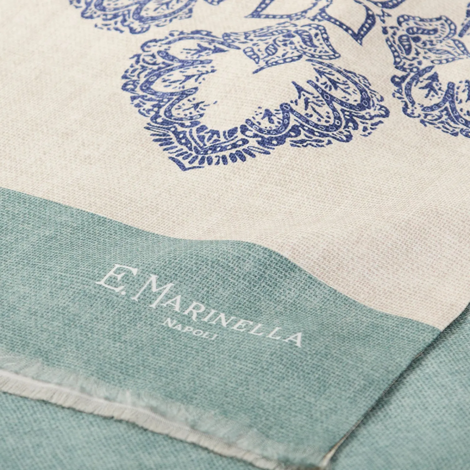 E.Marinella Sciarpe In Seta|SCIARPA TUBOLARE BEIGE IN SETA TWILL Busy pattern