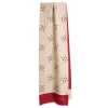 E.Marinella Sciarpe In Seta|SCIARPA TUBOLARE BEIGE IN SETA TWILL Pois e fiori