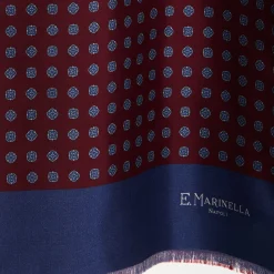 E.Marinella Sciarpe In Seta|SCIARPA TUBOLARE BORDEAUXIN SETA TWILL Classic daisy