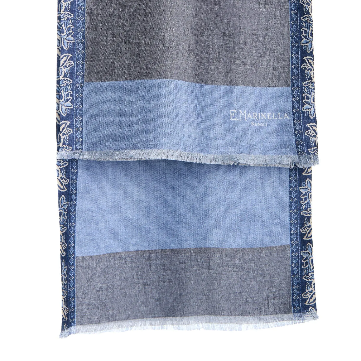 E.Marinella Sciarpe In Seta|SCIARPA TUBOLARE GRIGIA IN SETA TWILL Paisley pattern