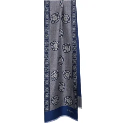 E.Marinella Sciarpe In Seta|SCIARPA TUBOLARE GRIGIO SCURO IN SETA TWILL Classic daisy