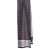 E.Marinella Sciarpe In Seta|SCIARPA TUBOLARE GRIGIO SCURO IN SETA TWILL Busy pattern