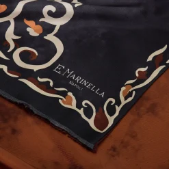 E.Marinella Sciarpe In Seta|SCIARPA TUBOLARE GRIGIO SCURO IN SETA TWILL Classic daisy