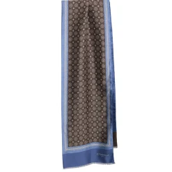 E.Marinella Sciarpe In Seta|SCIARPA TUBOLARE MARRONE IN SETA TWILL Classic daisy