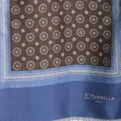 E.Marinella Sciarpe In Seta|SCIARPA TUBOLARE MARRONE IN SETA TWILL Classic daisy