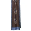 E.Marinella Sciarpe In Seta|SCIARPA TUBOLARE MARRONE SCURO IN SETA TWILL Paisley pattern