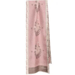 E.Marinella Sciarpe In Seta|SCIARPA TUBOLARE ROSA IN SETA TWILL Paisley pattern