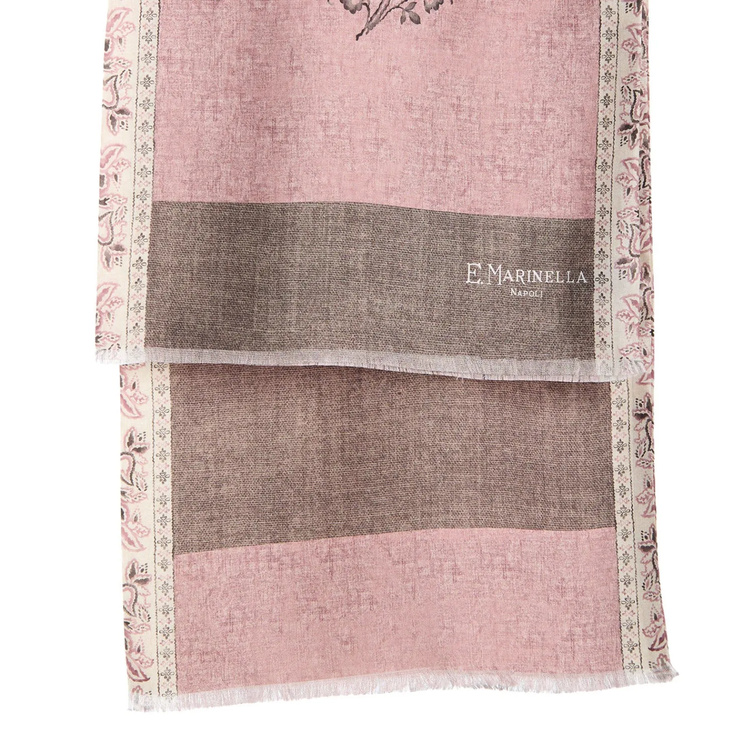 E.Marinella Sciarpe In Seta|SCIARPA TUBOLARE ROSA IN SETA TWILL Paisley pattern